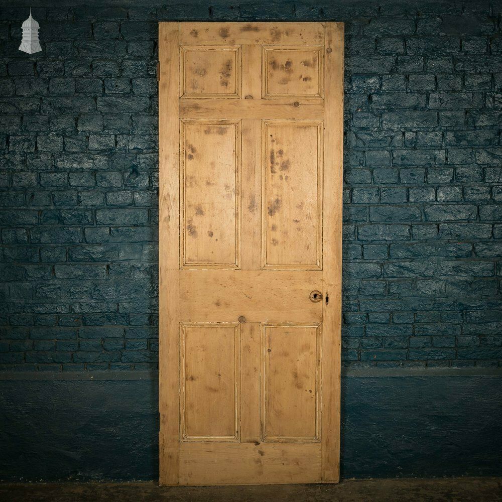 Pine Panelled Door, 6 Moulded Panel Door