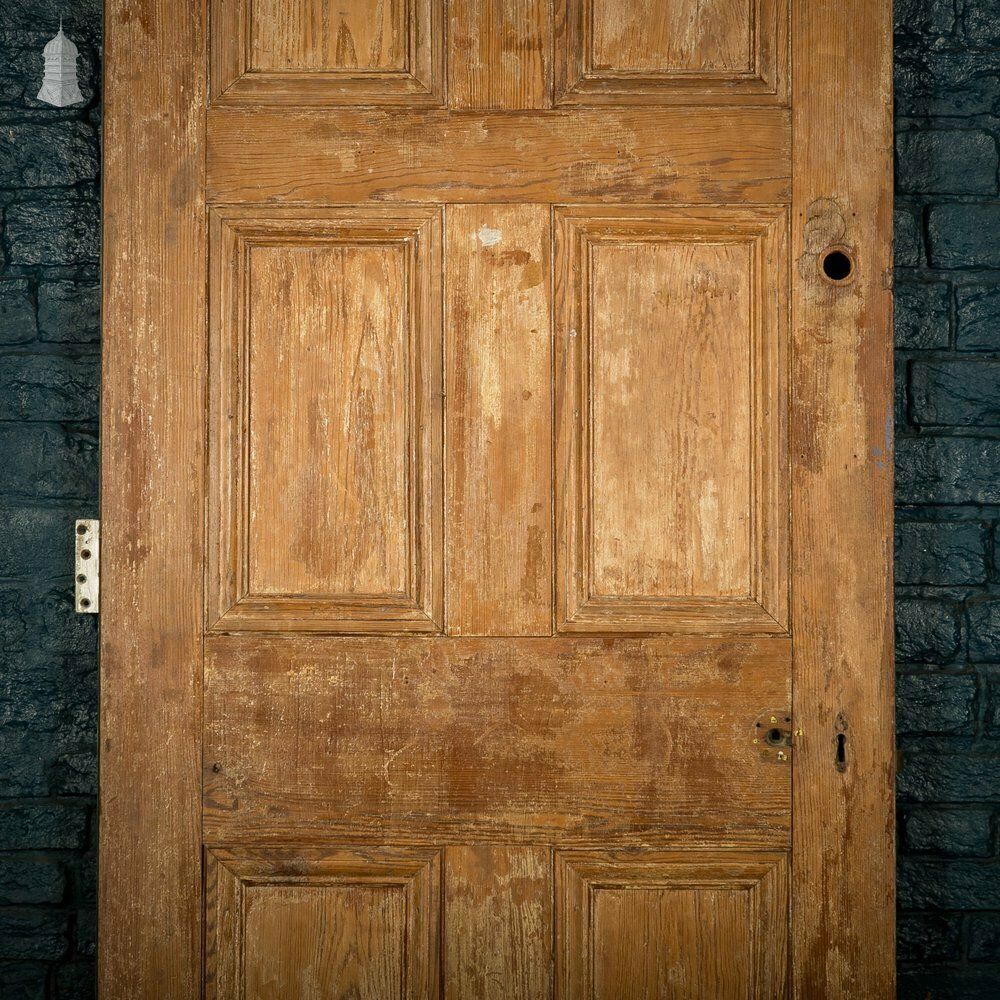 Home Fixtures Pitch Pine Panelled Door, Victorian Style, 6 Moulded Panel photo