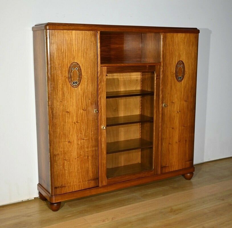 Small Library Cabinet In Blond Mahogany, Art Deco – 1940 photo Furniture
