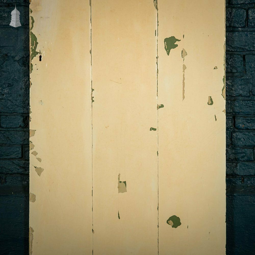 Ledged Plank Door, Distressed Painted Finish photo for sale