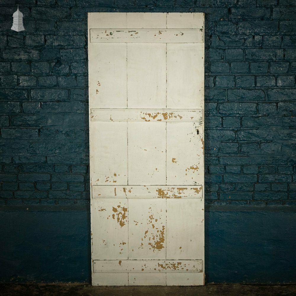 Ledged Plank Door, Distressed Painted Finish photo vintage