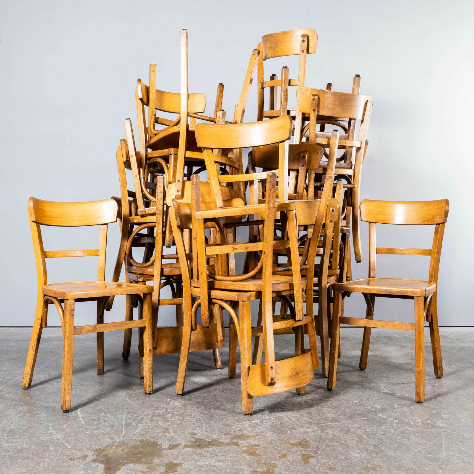 1950’s Standard Single Bar Back Farmhouse French Mixed Dining Chairs – Good Quantities Available