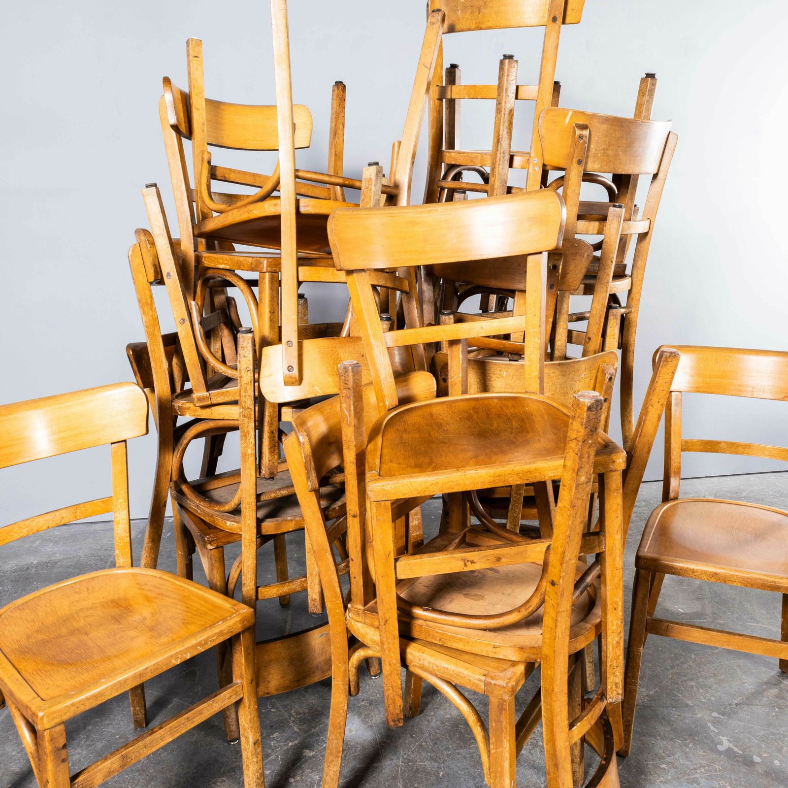 1950’s Standard Single Bar Back Farmhouse French Mixed Dining Chairs – Good Quantities Available photo 174.0