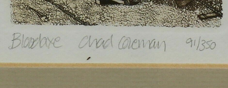Etching Of Bloodaxe At Hastings Beach. Signed Chad Coleman photo for sale