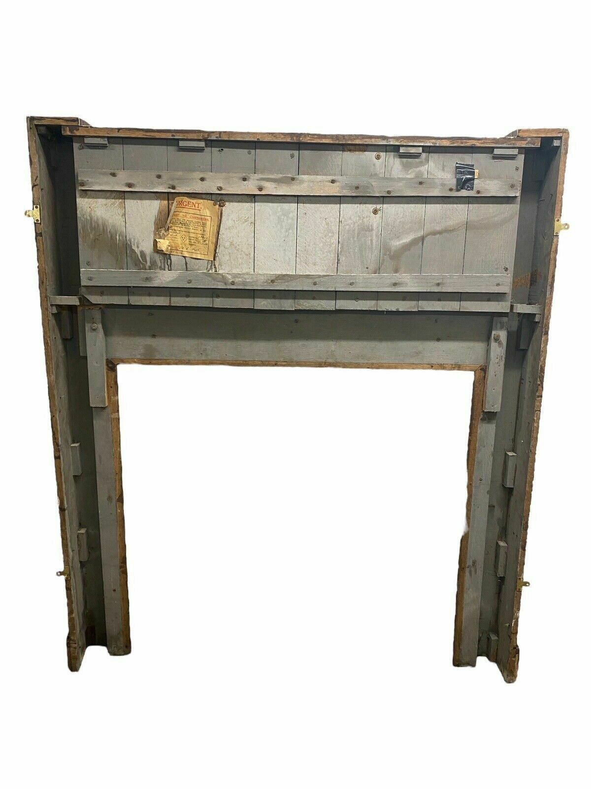Home Fixtures Art Deco 20 30s Antique Solid Oak Fire Surround Overmantle Period Fireplace Wood photo