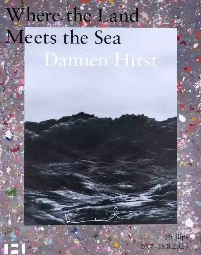Where The Land Meets The Sea (Signed Poster   Blue) By Damien Hirst 2023