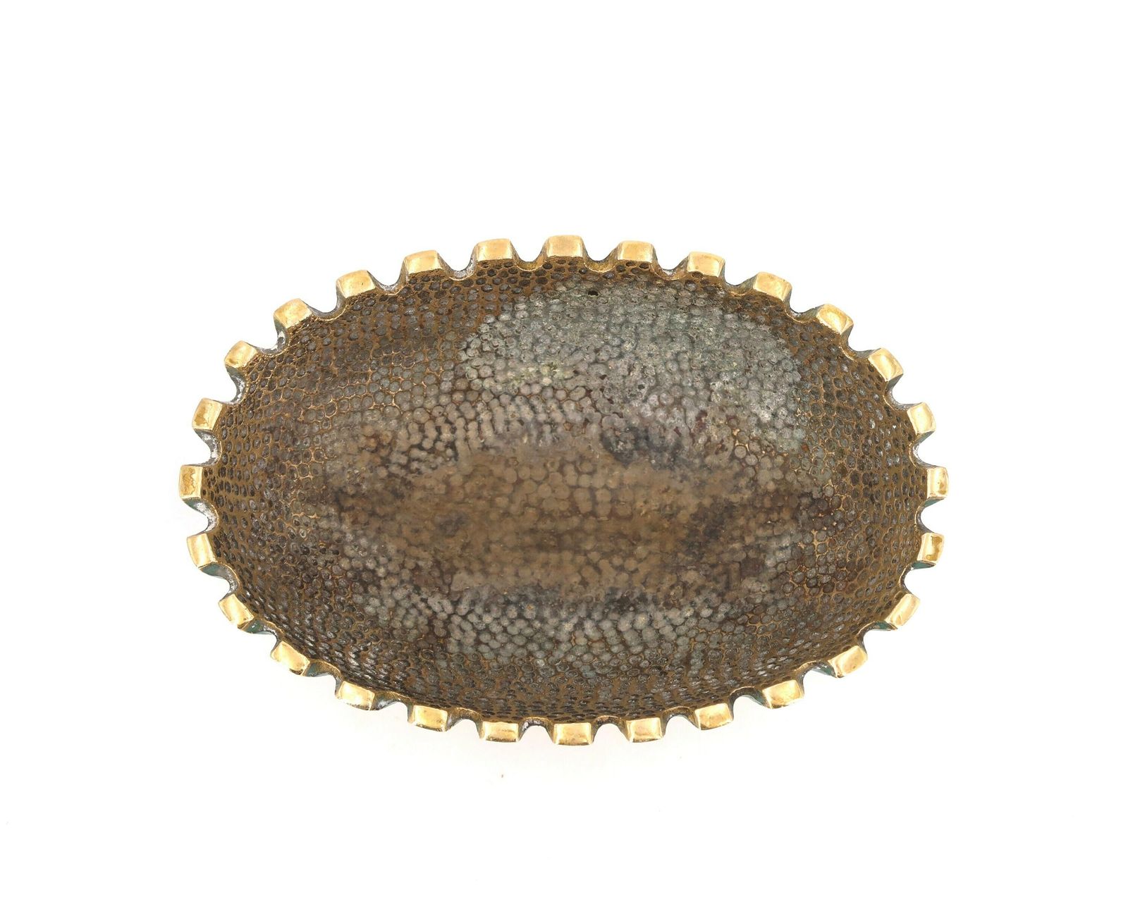 Bronze And Turquoise Bowl, Ring Dish By Maurice Ascalon, 1950s / Made In Israel, Mid Century Modern, Judaïca, Pal Bell Co photo for sale