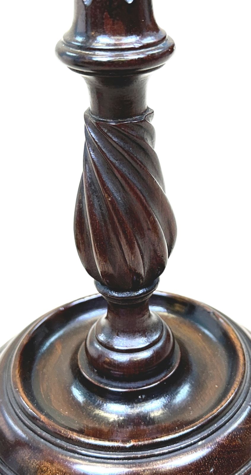 Late 19th Century Mahogany & Brass Candlesticks (England, Circa 1890) photo furniture