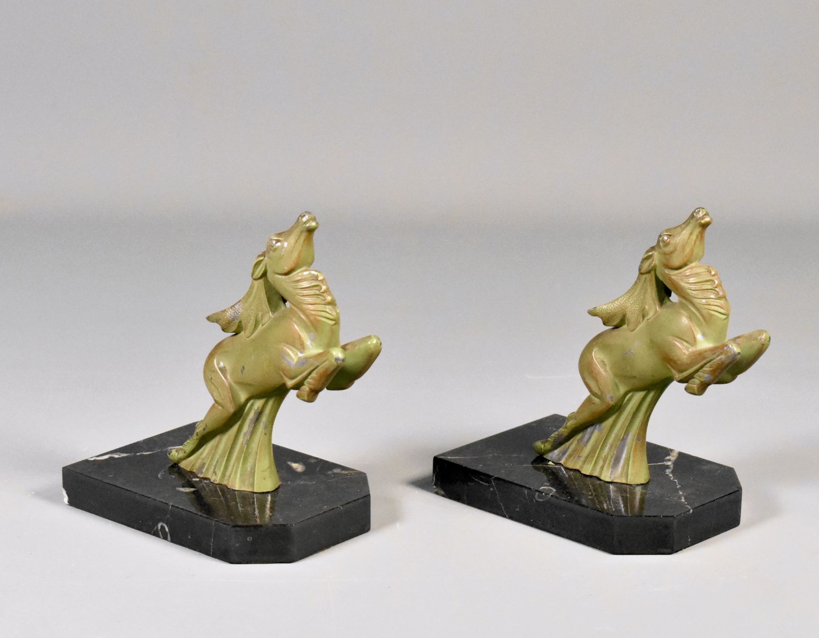 Pair Of Art Deco Ibex Bookends Signed Franjou (Hippolyte Moreau) photo Home Decor