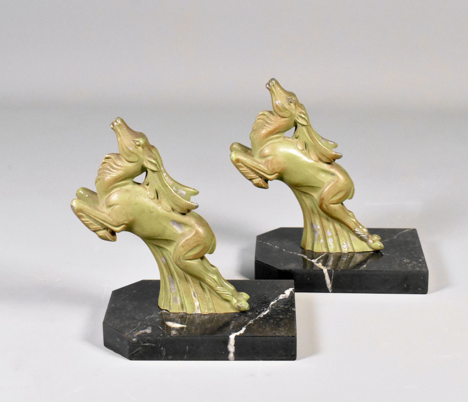 Pair Of Art Deco Ibex Bookends Signed Franjou (Hippolyte Moreau) photo vinterior