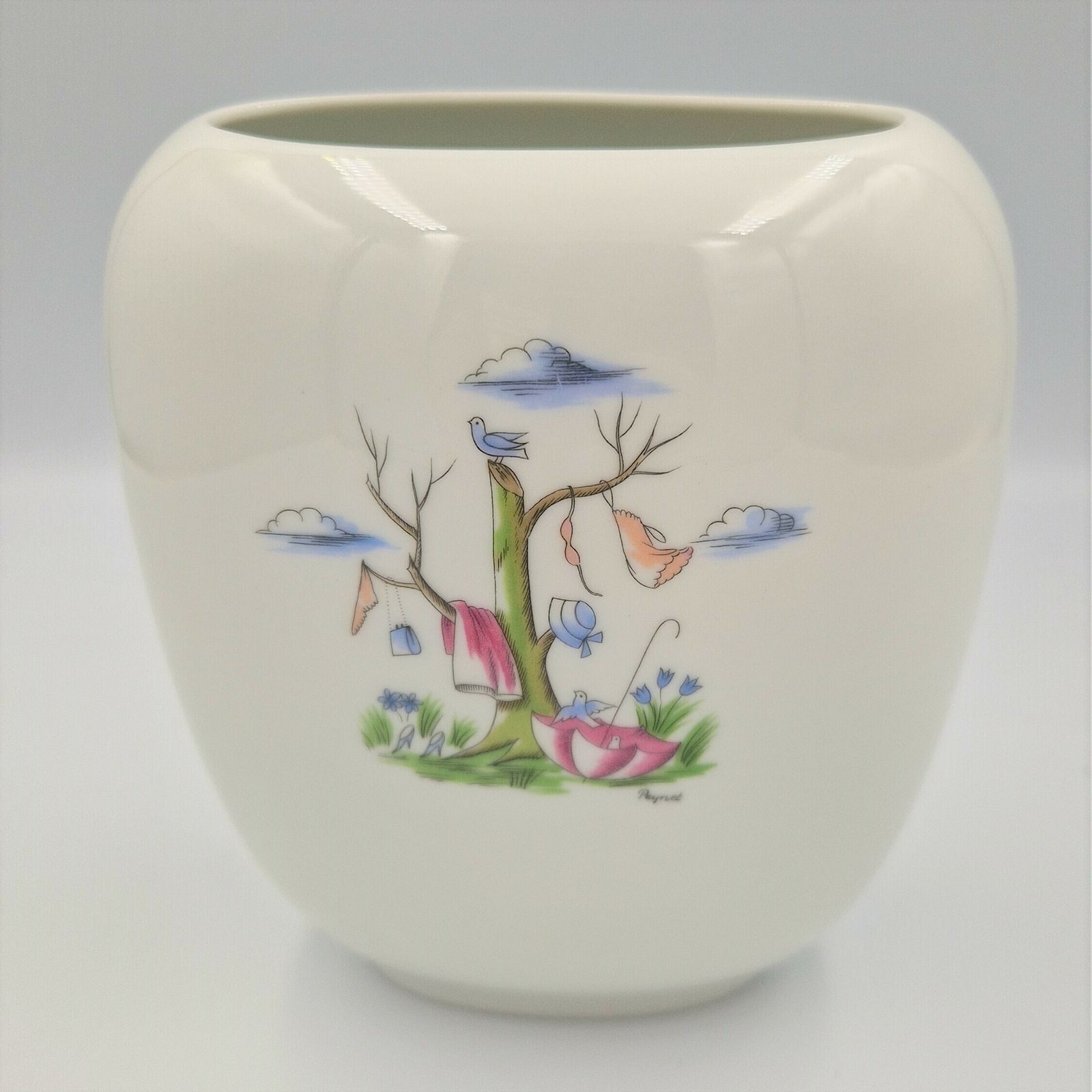 Mid Century Porcelain Vase By Raymon Peynet For Rosenthal. 1950   1959 photo for sale