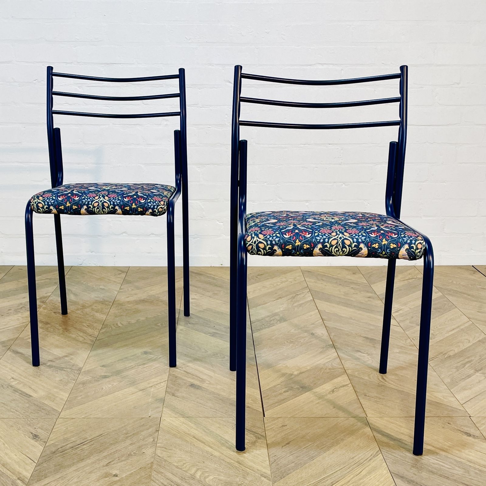 photo for sale Vintage Metal Framed Chairs, Set Of 2, Featured On Bbc Show; Money For Nothing