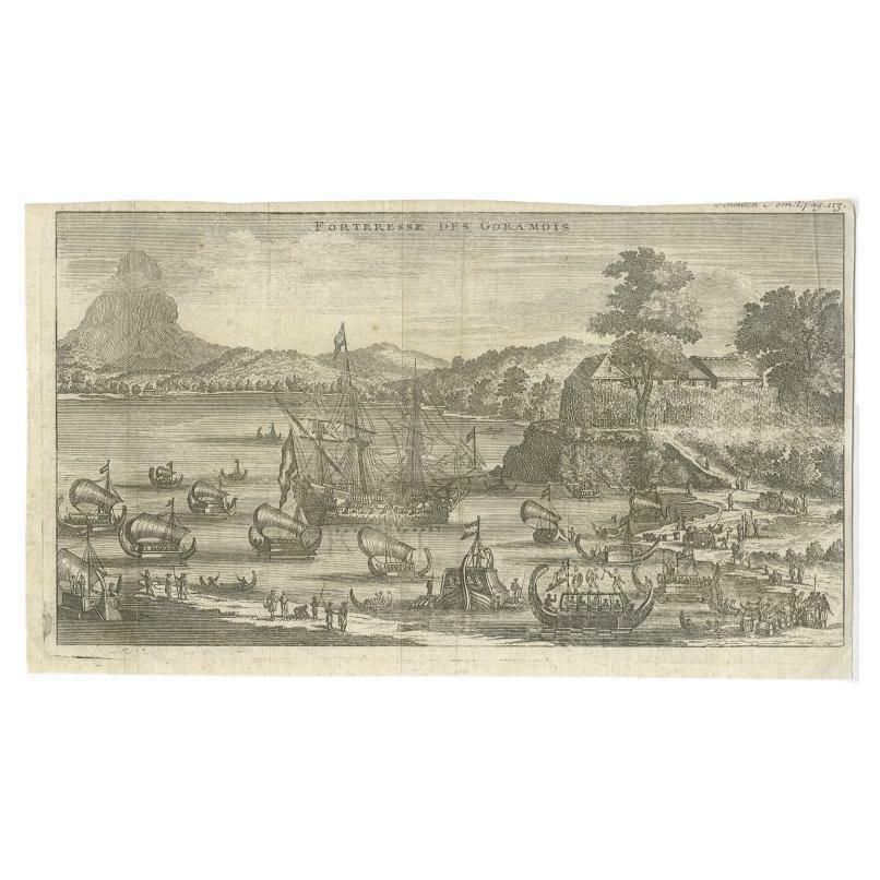 Antique Print Of The Fortress Of Goram By Schouten, 1725