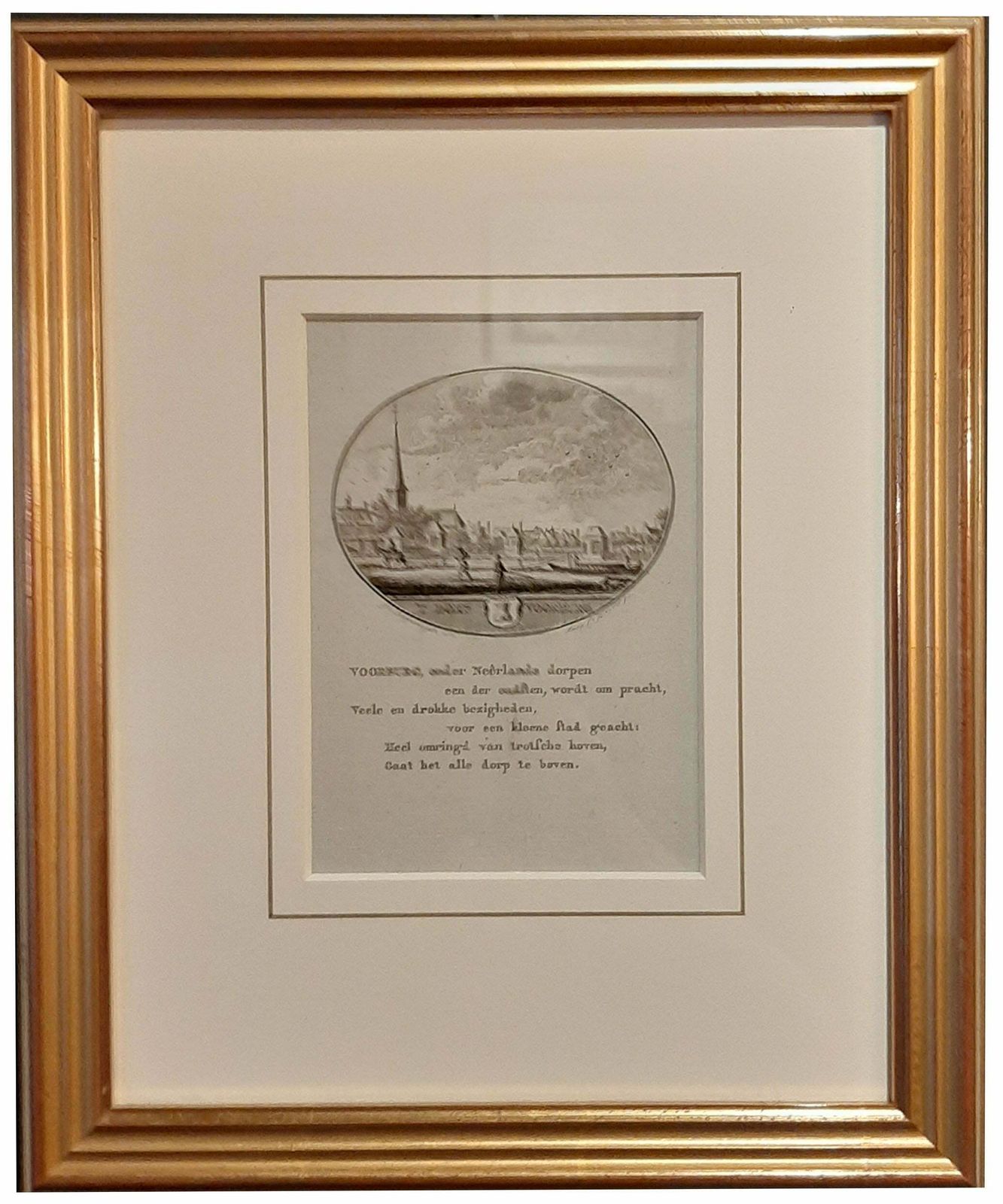 Antique Print Of The City Of Voorburg In The Netherlands, 1793
