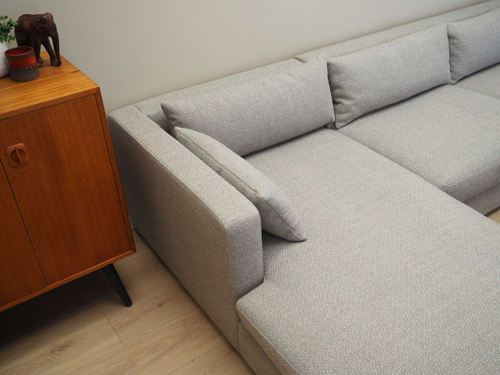 Grey Corner Sofa, Scandinavian Design photo buy