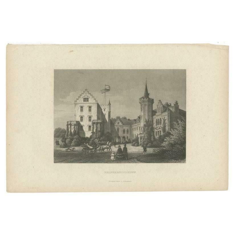 Antique Print Of Reinhardsbrunn Castle, Circa 1880