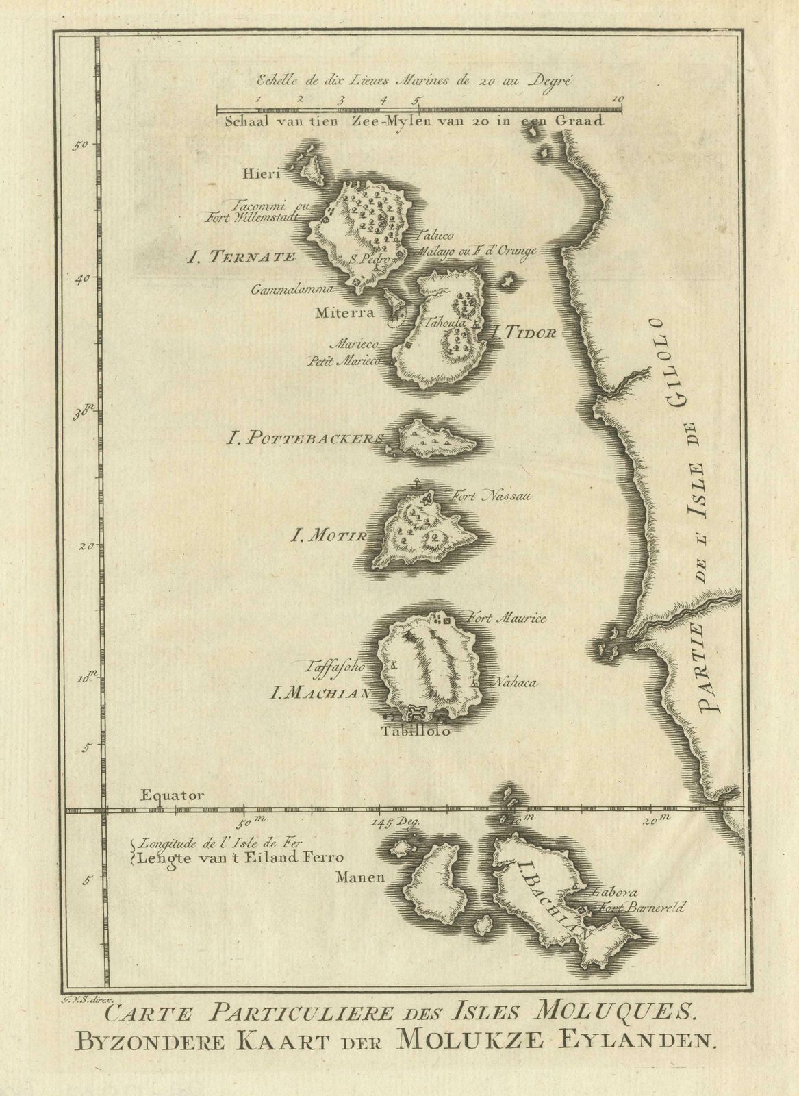 Original Antique Map Of The Maluku Islands Or Moluccas photo for sale