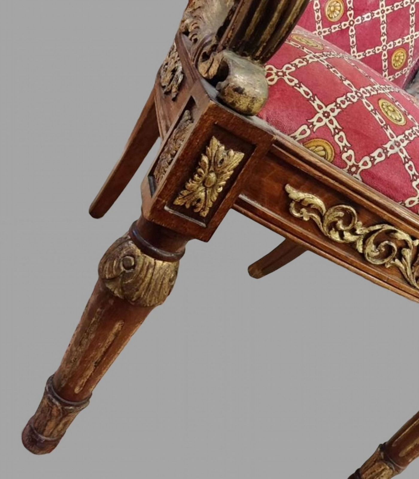 An Attractive 19th C  Gothic Revival  Mahogany Open Armchair  In Pugin Style photo vinterior