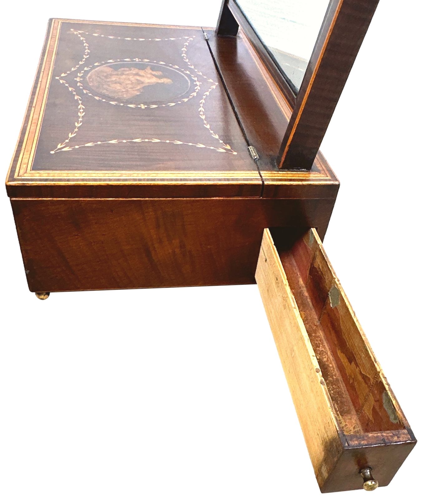 Rare 18th Century Harewood Table Mirror (England, Circa 1785) photo vinterior