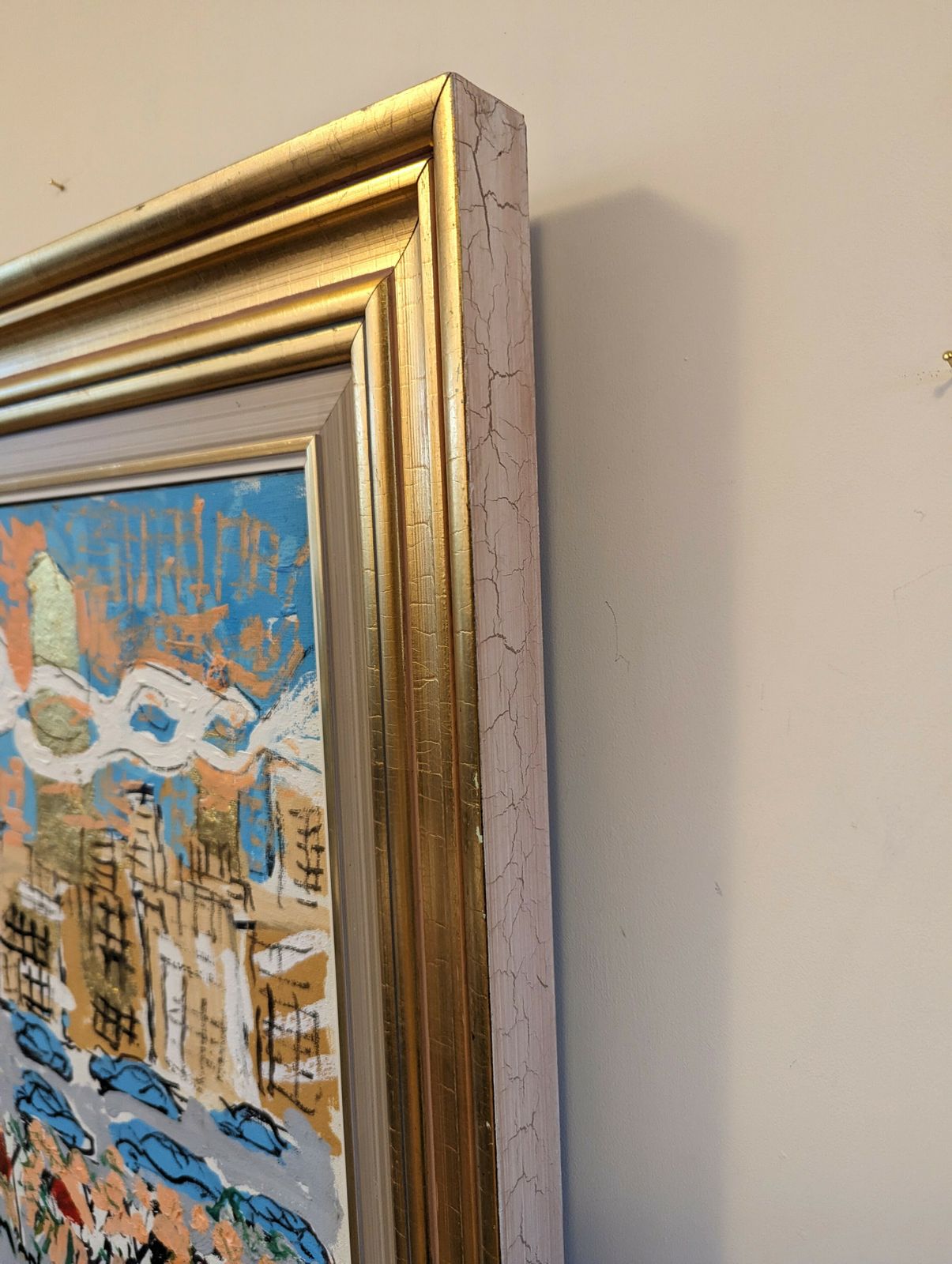 photo for sale City Tour Oil Painting, 1990s, Vintage