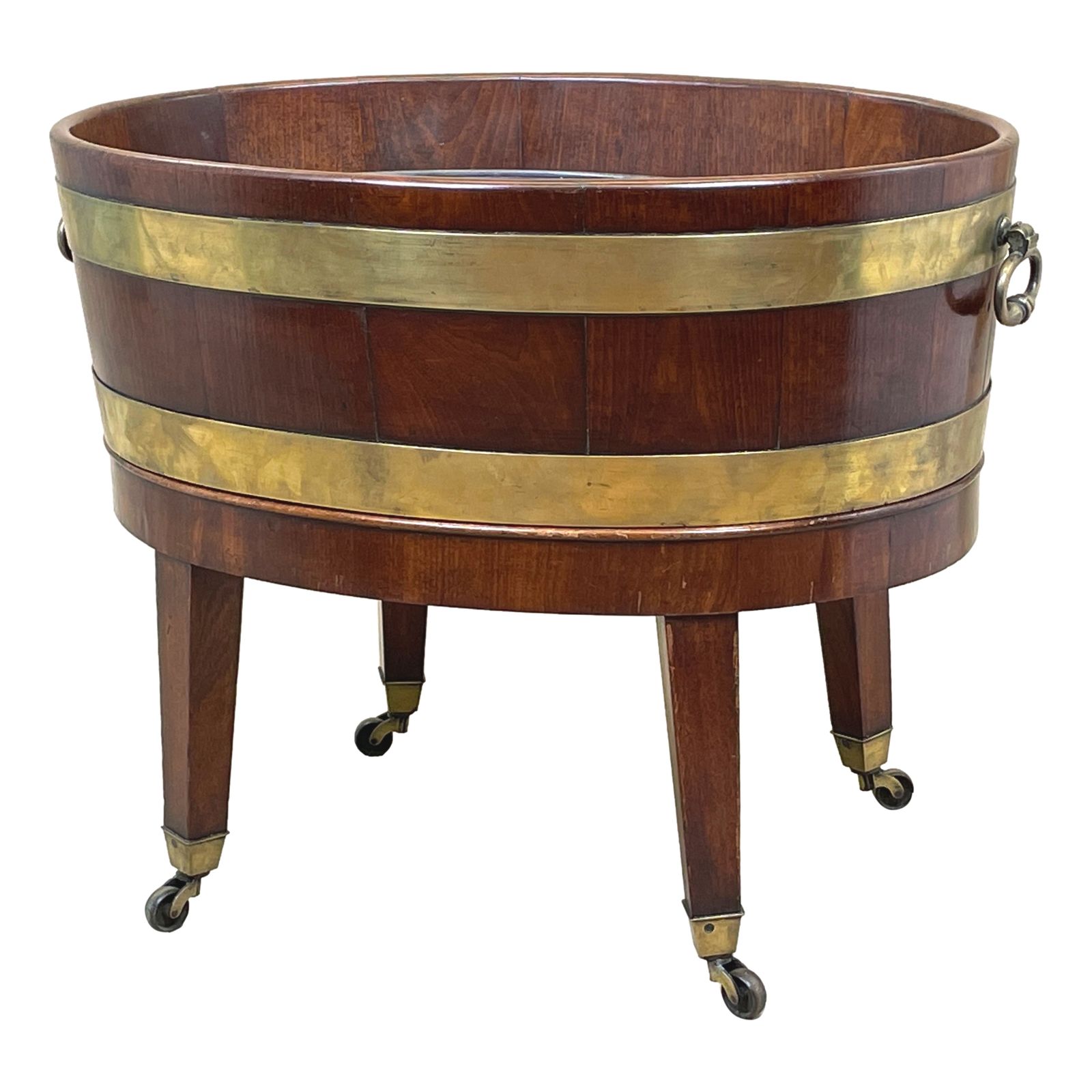 Georgian 18th Century Mahogany Oval Open Wine Cooler (England, Circa 1770) photo vinterior