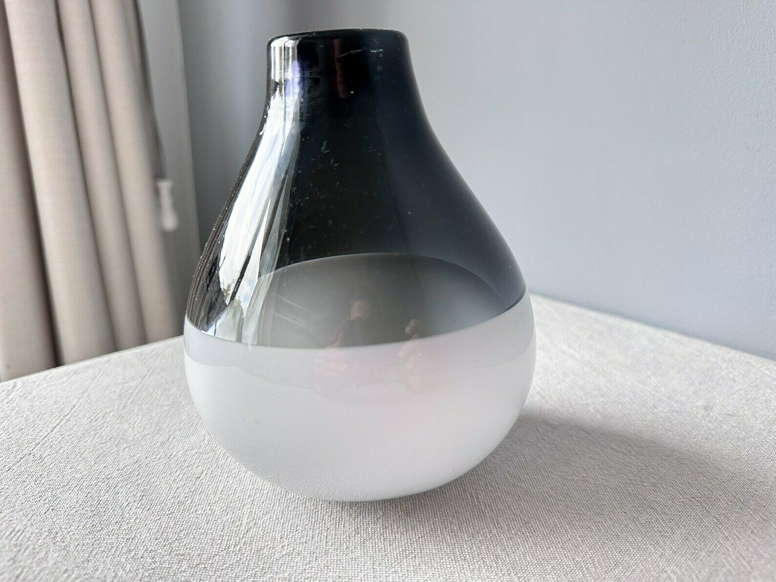 Vintage Vase, Mouth Blown Vase, Unique Gift, Mid Century Vase, Hand Made Vase, Teardrop Shaped Vase photo buy