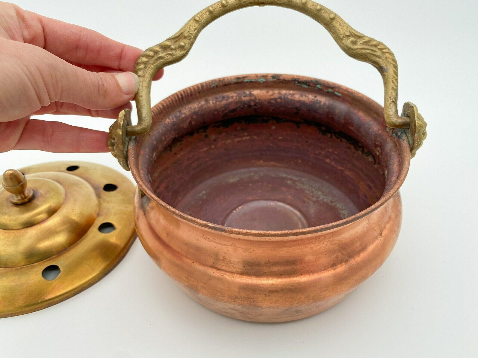 Vintage Copper Pot, Copper Cookware, Copper Kitchenware, Copper Flower Pot, Antique Plant Pot, Vintage Planter, Vintage Copper Planter photo 78.0