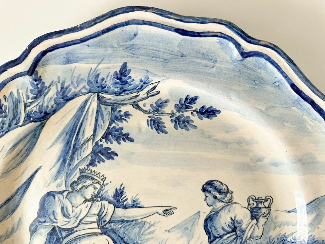 Rare Antique Savona Italian Faience Plate, Hand Painted Majolica photo 534.0