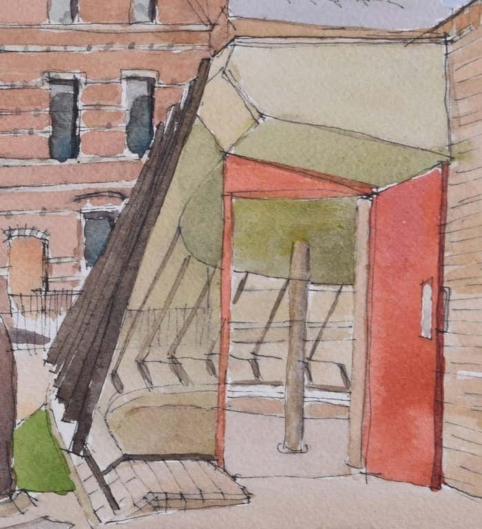 Keble College, Oxford Watercolour By Gavin Pomeroy 1979 photo Art