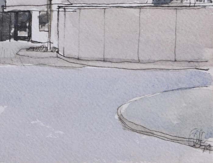 Wolfson College, Oxford Watercolour By Gavin Pomeroy 1979 photo Art