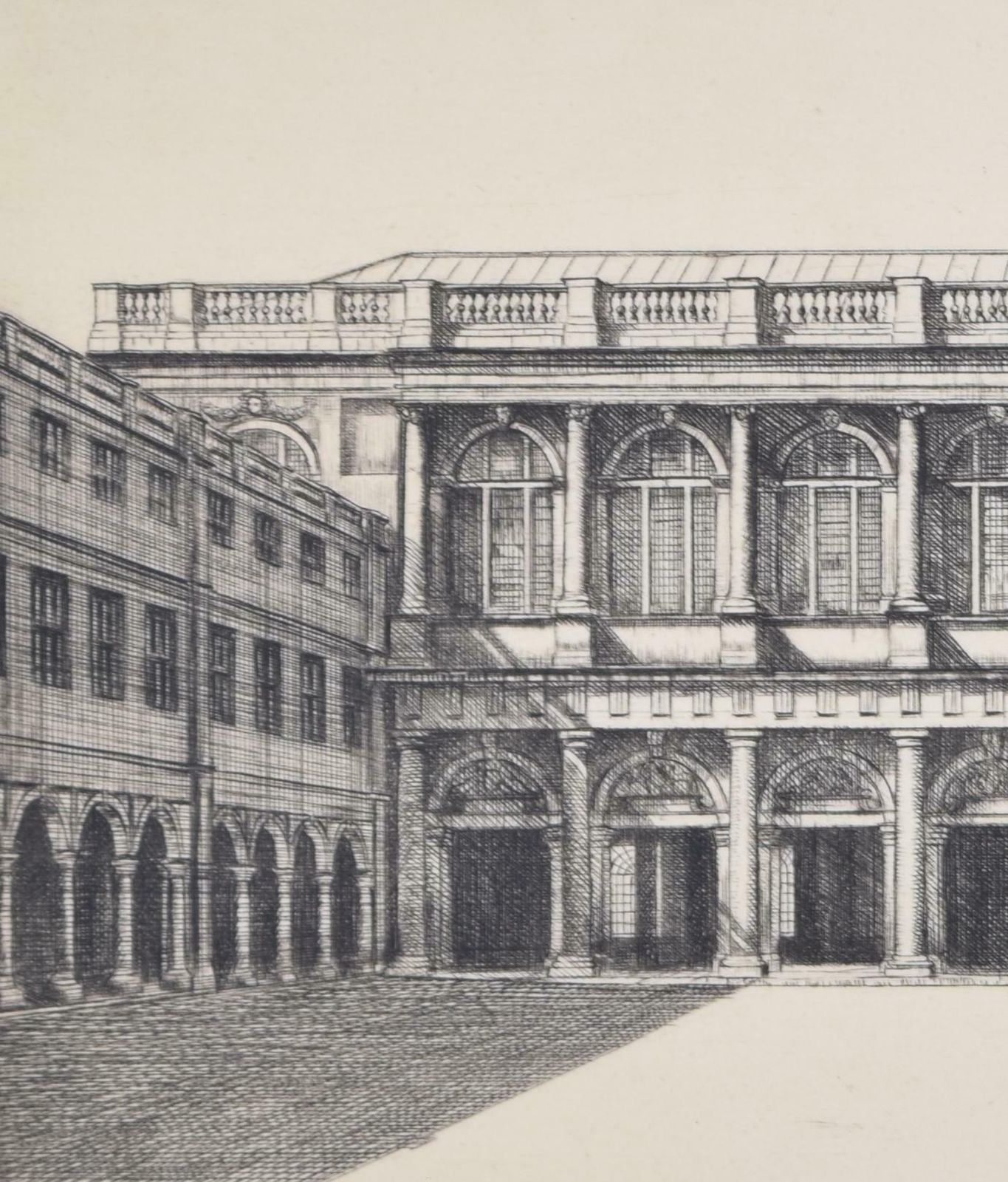 Alfred Blundell The Wren Library, Trinity College, Cambridge Etching By Alfred Blundell photo for sale