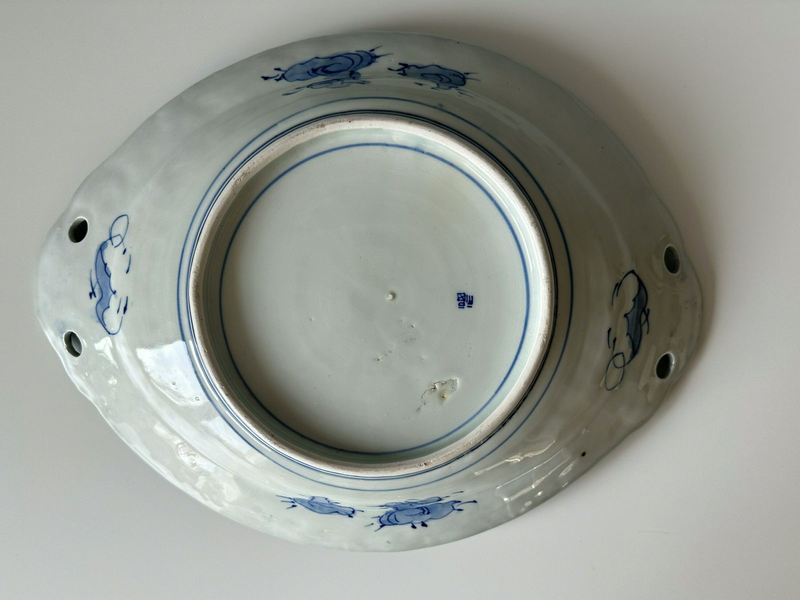 Antique Japanese Blue And White Imari Dish, 1900s, Rare Find photo buy