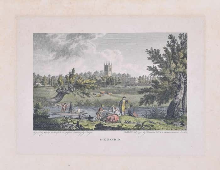 Oxford 18th Century Engraving After Edward Dayes 1792 photo vinterior