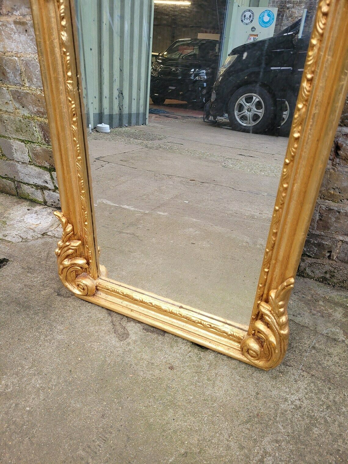 Antique Style French Gold Gilt Framed Ornate Mirror photo vintage
