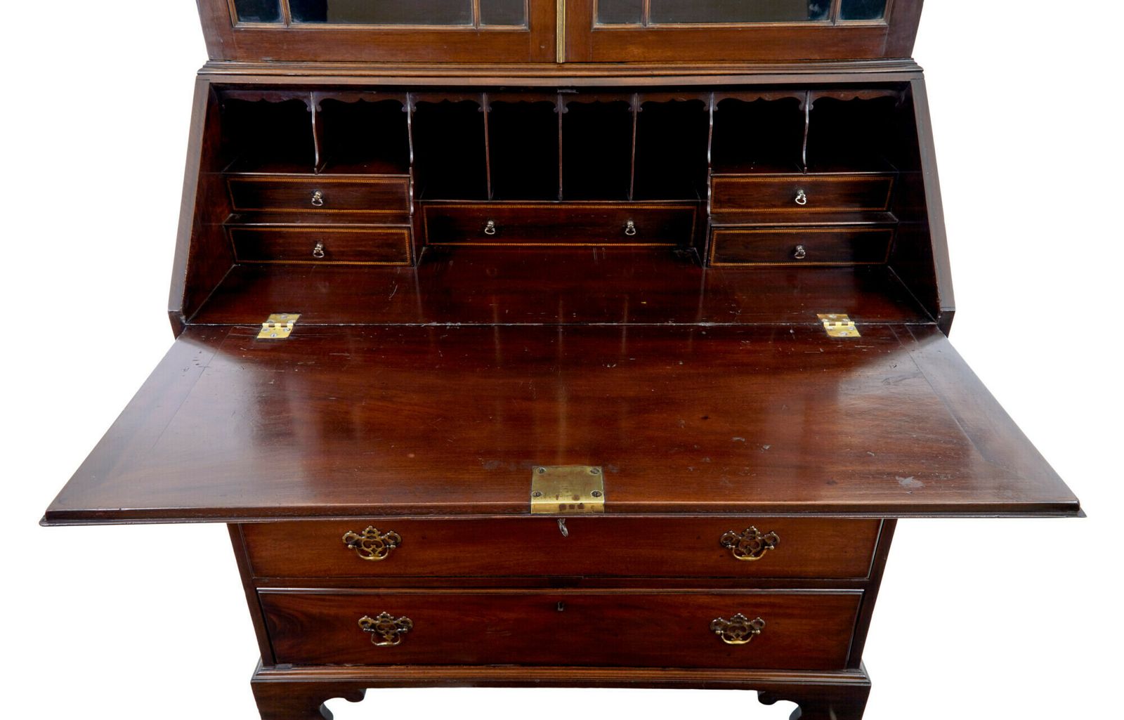 Early 19th Century Mahogany Astral Glazed Bureau Bookcase photo Furniture