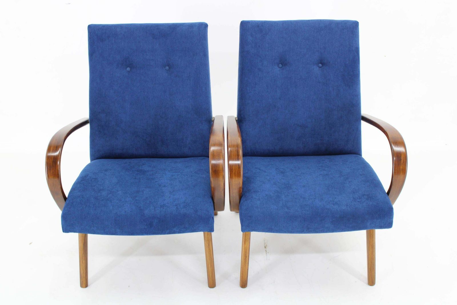 photo for sale 1960s Pair Of Jaroslav Smidek Armchairs For Ton, Czechoslovakia