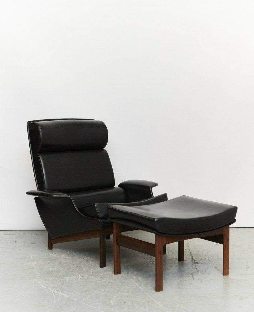 photo vinterior Adam Lounge Chair And Ottoman By Ib Kofod Larsen For Mogens Kold, 1960s, Set Of 2