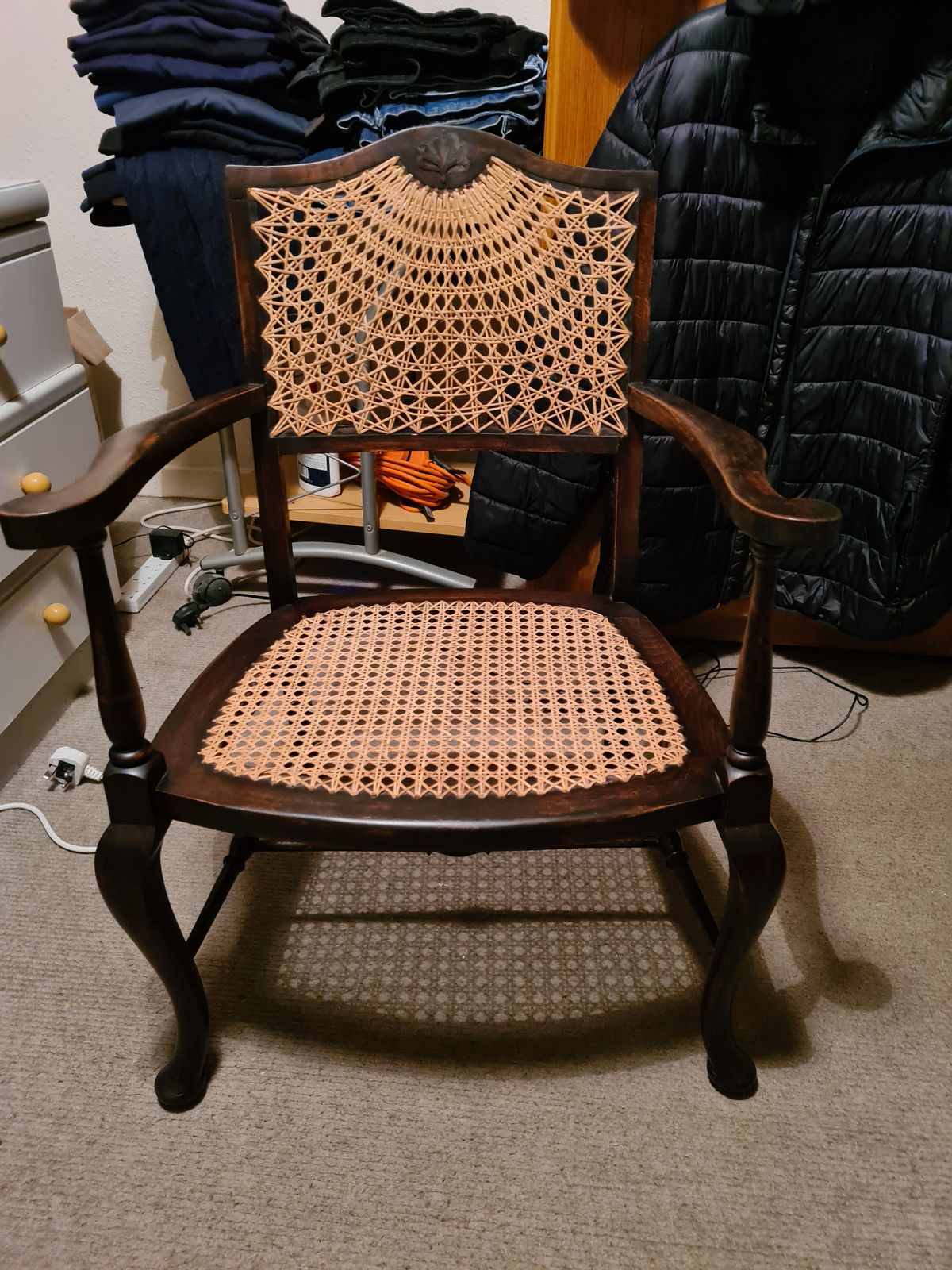 Vintage  French Bergere Chair photo vintage