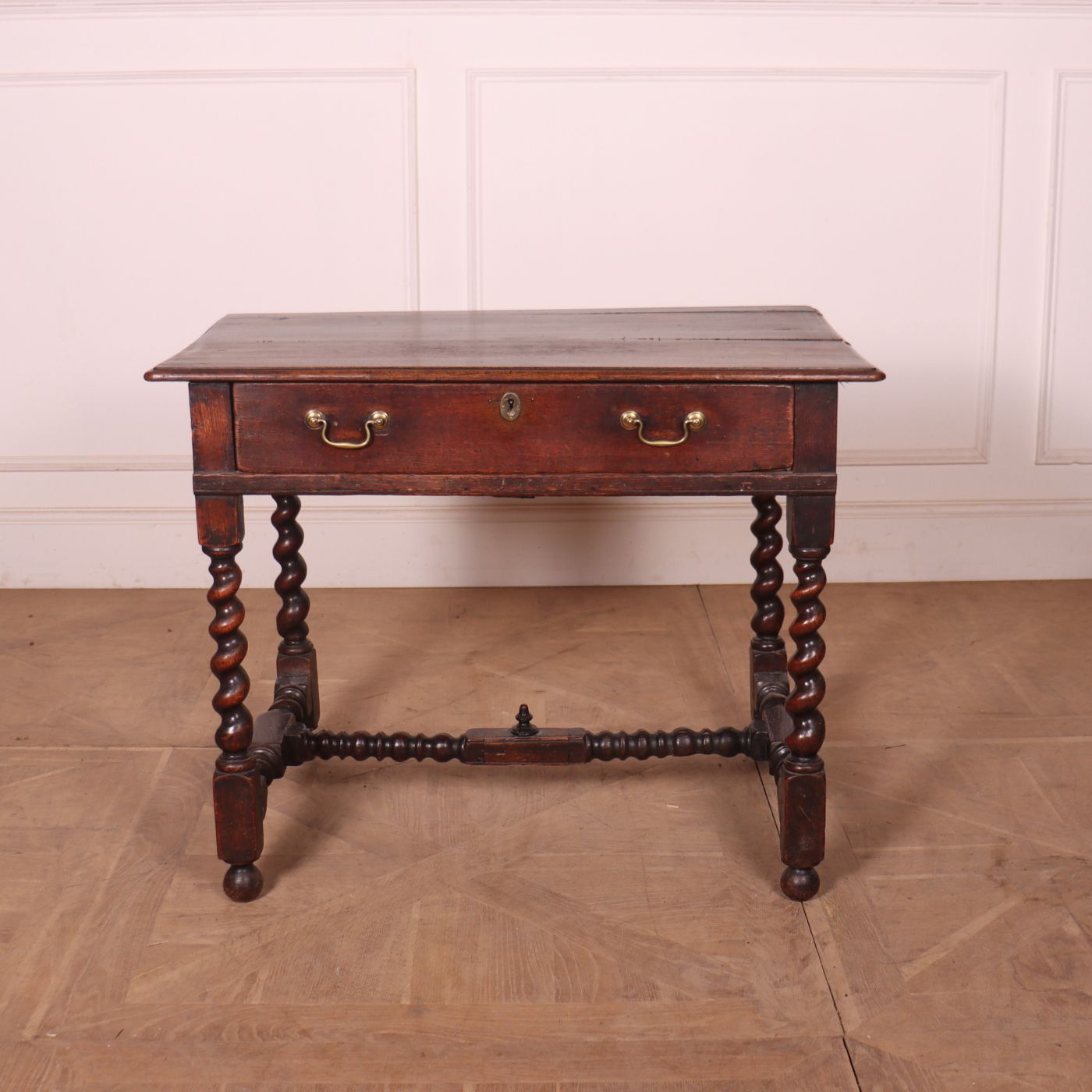 English Oak Lamp Table, 1700s, Antique photo furniture