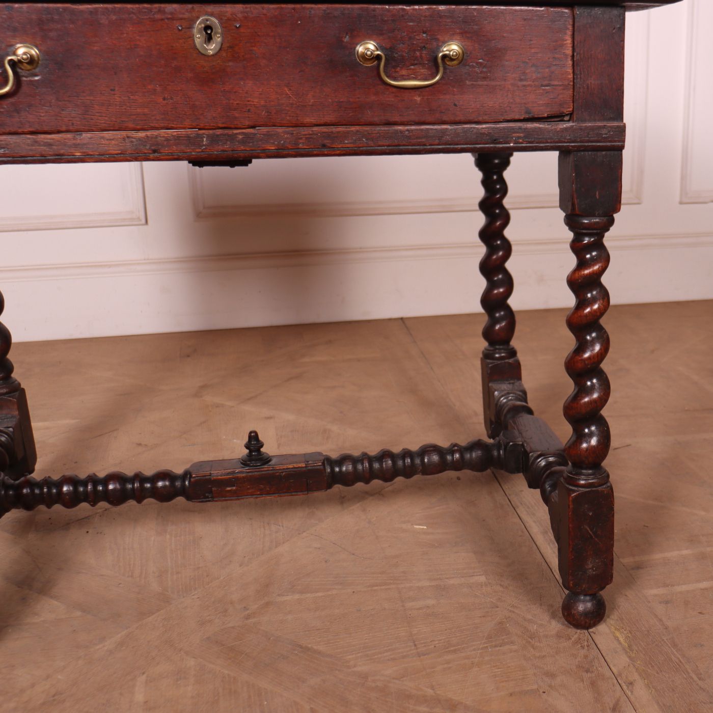 English Oak Lamp Table, 1700s, Antique photo vinterior