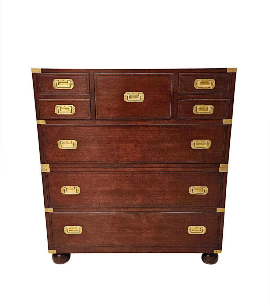 A Fabulous Chest Of Drawers In The Campaign Style