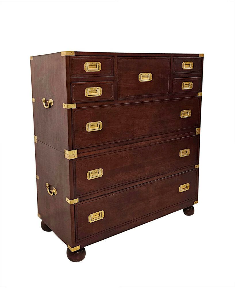 A Fabulous Chest Of Drawers In The Campaign Style photo for sale
