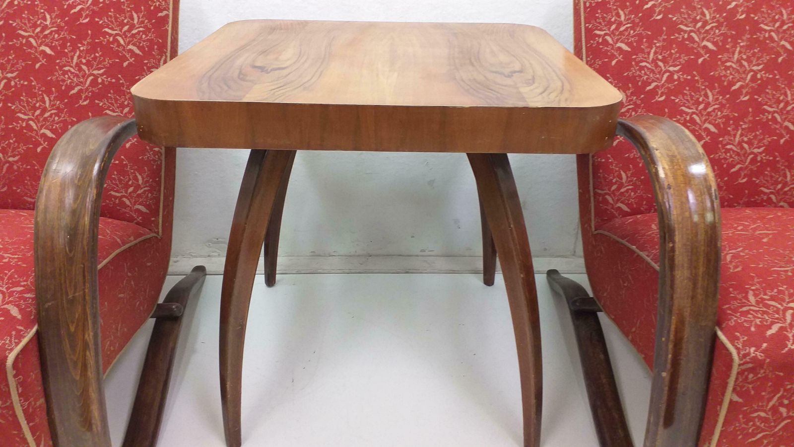 photo for sale 1940 Set Of Two Halabala Armchairs H 269 + Spider Table