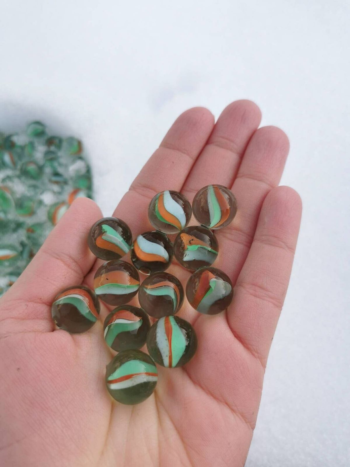Very Rare Vintage Glass Marbles Lot Of 10/25/50/100/ Bundle Of Small Red   Blue  Yellowswirl Marble / Cats Eye Collectibles Game Toys Balls photo Home Decor