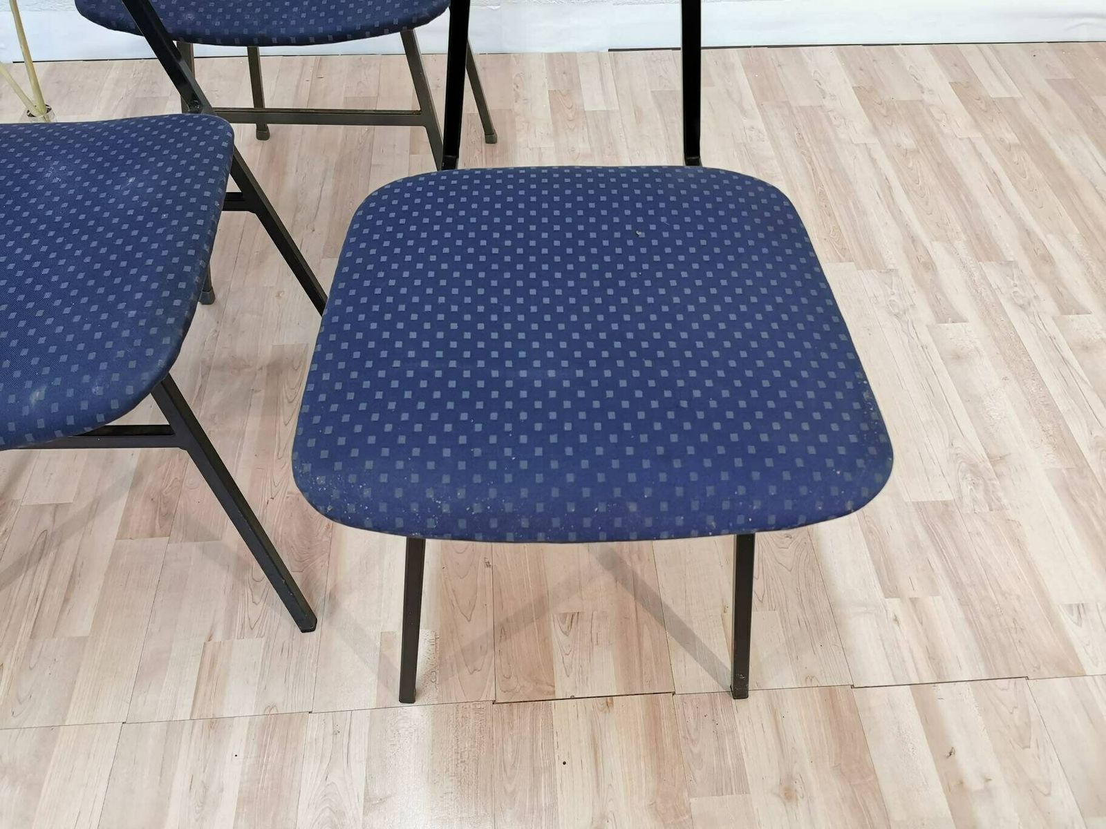 1 Of 5 Vintage Upholstered School Chair By Stol Kamnik, Yugoslavia, 1970 / Retro Wooden Dining Chairs / Mid Century Metal Base Office photo Furniture