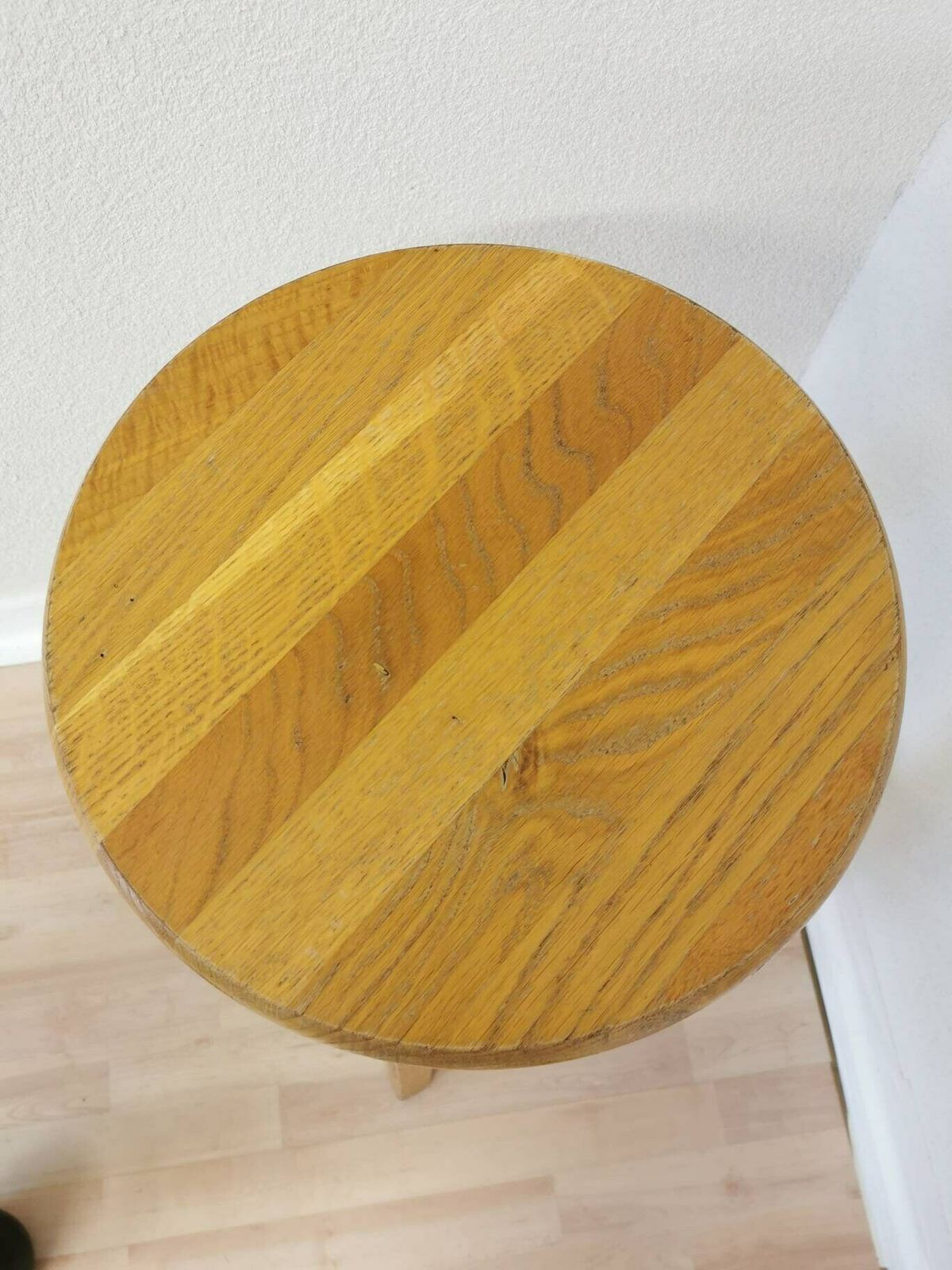 1 Of 1 Vintage Wooden Oak Bar Stools / Industrial High Chair For Kitchen Island / Made In Yugoslavia, 1980s / Minimalistic Japandi Bistro photo 193.0