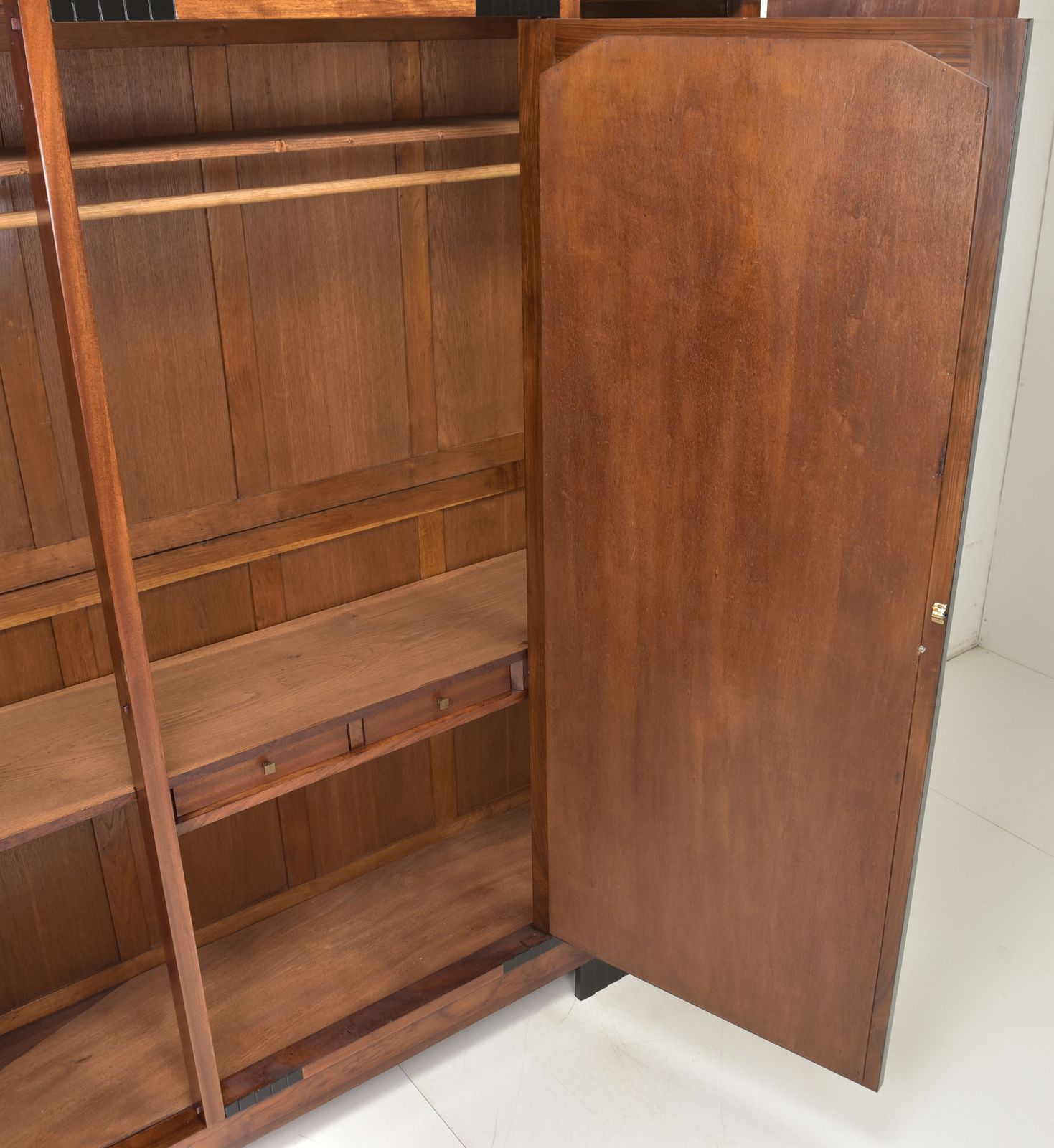 Antique! Wardrobe Restored Art Deco Around 1930 Mahogany Hall Cupboard photo 2267.0