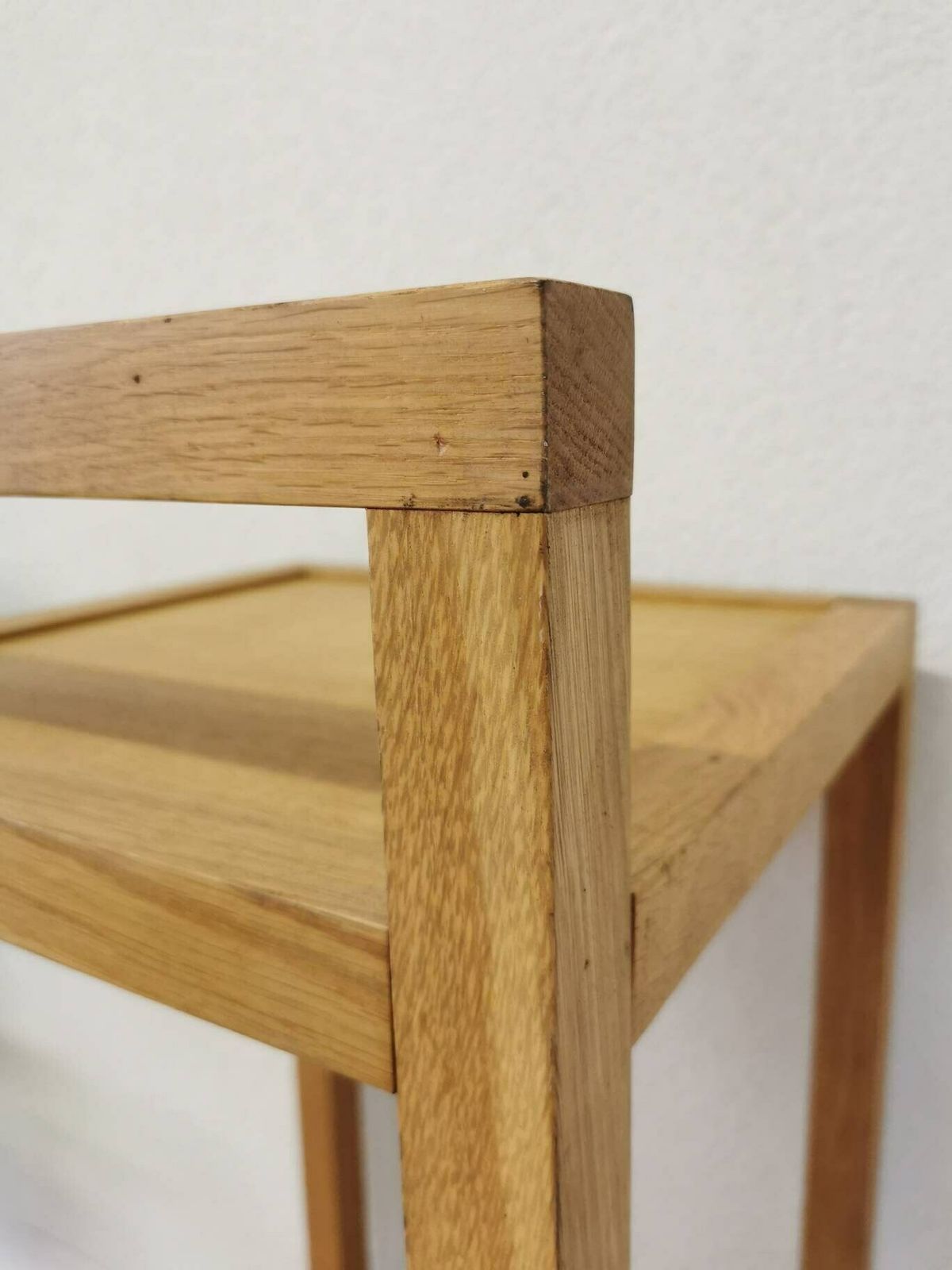 Vintage Beech Wood Bar Stool / Kitchen Island Minimalistic Square Chair / 1980s, Yugoslavia / Japandi Interior / Bar Pub Counter Stool photo vintage