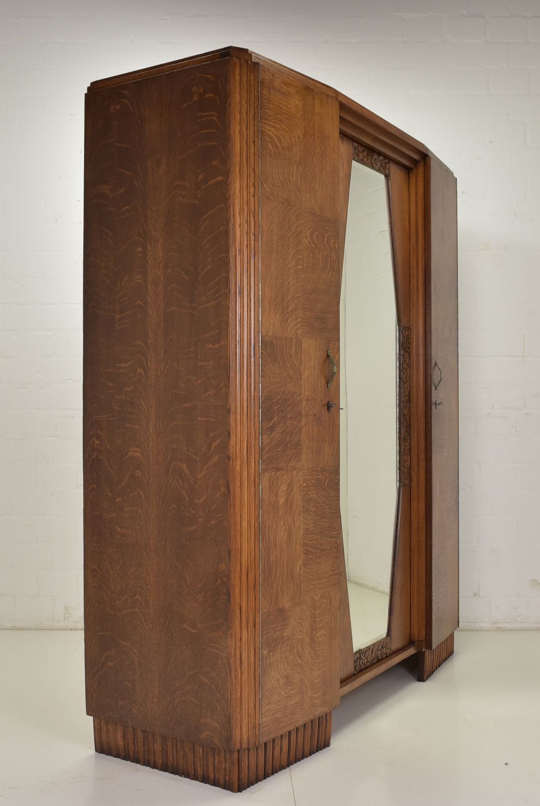 photo for sale Antik! Wardrobe Restored Art Déco C. 1930 Oak Bedroom