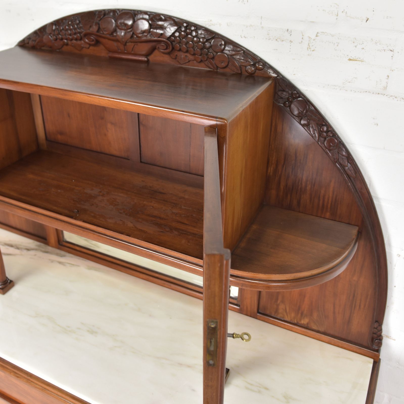 Antique! Buffet Cabinet Restored Art Deco Around 1920 Walnut Portugal Provenance photo buy